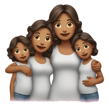 Mamá y tres hijas sticker