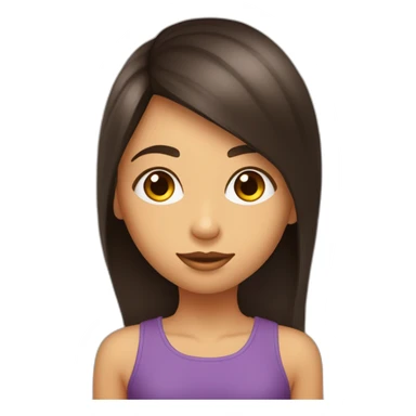 fille de 12ans cheuveux noir yeux marrons on a l’impression qu’elle est amoureuse sticker