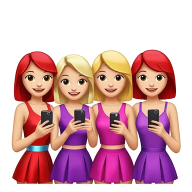 girls taking photo in club background sticker