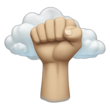 Shaking fist and yelling at clouds sticker