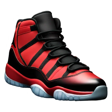 Emoji of Jordan xi shoes red and black color sticker