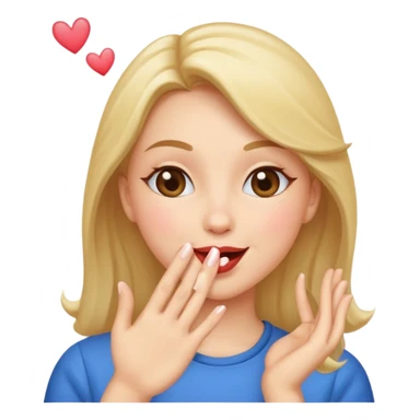 Blowing a kiss sticker