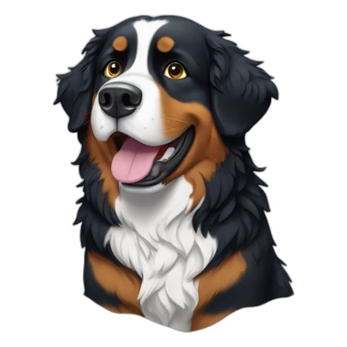 bernese mountain dog singing karaoke under snow sticker