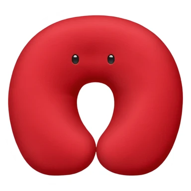 red Travel Neck Pillow sticker