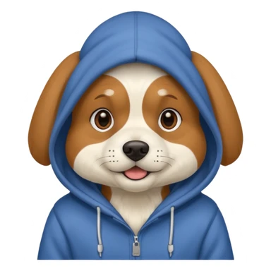 Dog with hoodie sticker