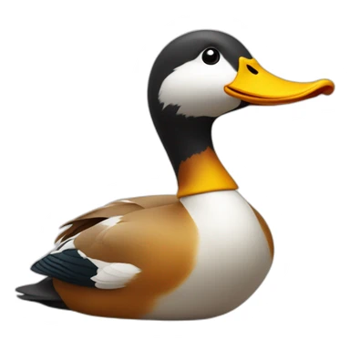 Canard avec des ailles sticker