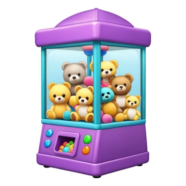 Claw machine with toys sticker