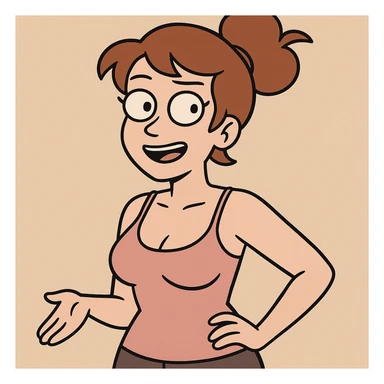 tight light pink cami, flat toon style, simple, modern sticker