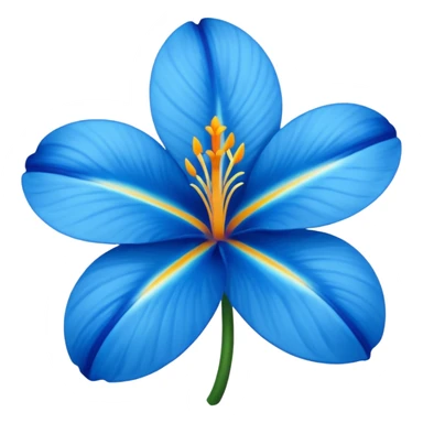 tropical flower blue sticker