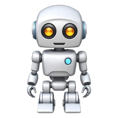 white robot toy sticker