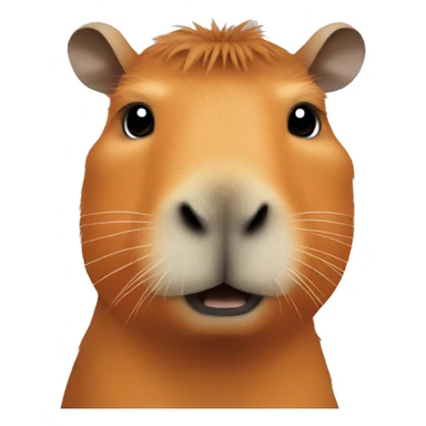 capybara with orange on its head sticker