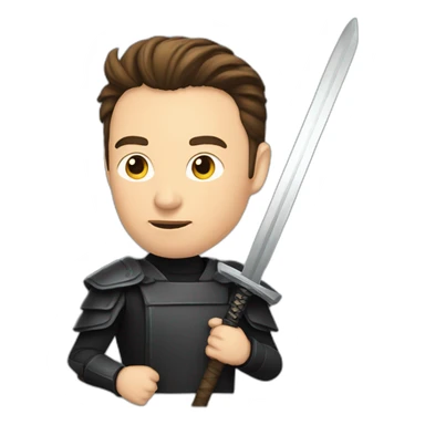 elon-musk-holding-a-katana sticker