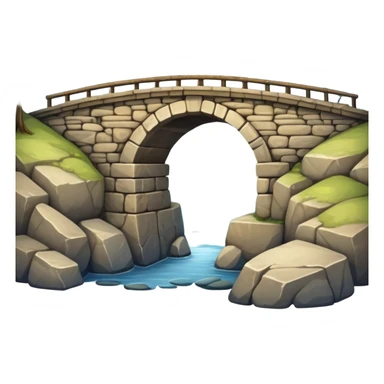 A bridge with a missing piece in the middle. sticker