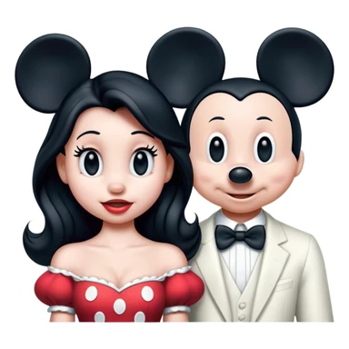 Mickey and Minnie mouse sticker