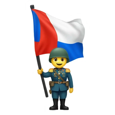 russian soldier with flag sticker