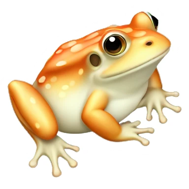 Chubby frog laying on lily pad sticker
