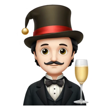 edgar allan poe at christmas sticker