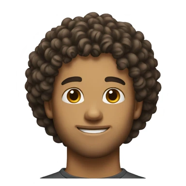 guy with a curly hair like me sticker