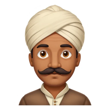 Indian man with moustache  sticker