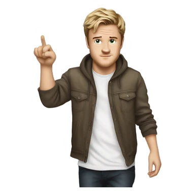 A dogg whith Josh hutcherson sticker