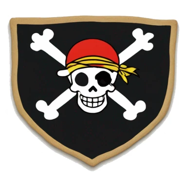 One piece pirates flag sticker