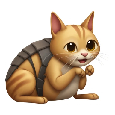 roach insect and cat best friends  sticker