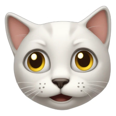 frightened cat sticker