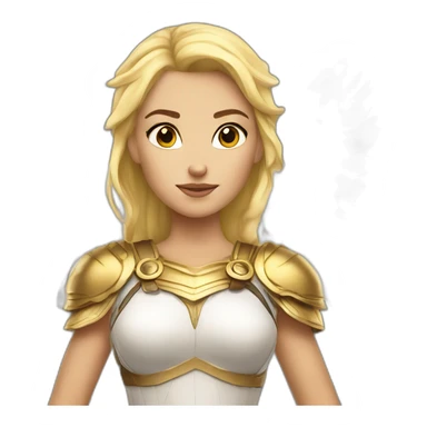 Valkyrie with wings blond  sticker