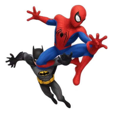 spider man and batman hughing sticker