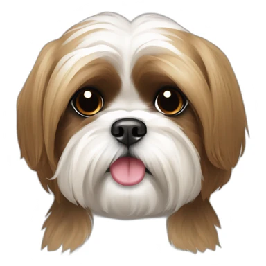 Dog Shih Tzu with long coat full-height  sticker