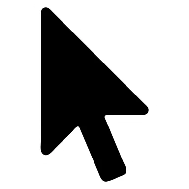 old school computer mouse cursor silhouette solid black sticker