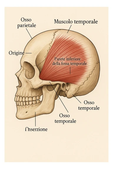 muscolo temporale anatomia sticker