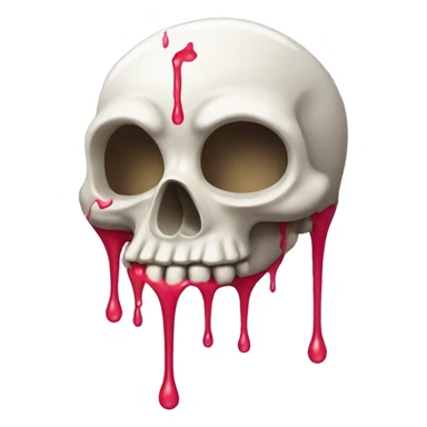 skull dripping sticker