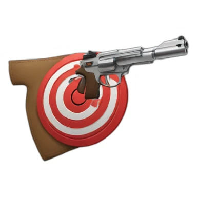 the target is under the gun sticker