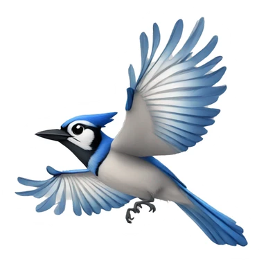 flying blue jay sticker