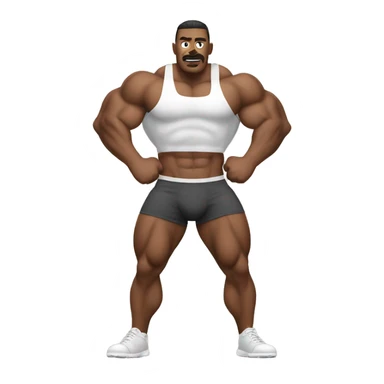 muscular man posing with big butt sticker