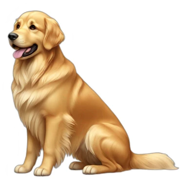 Dog Canine Golden Retriever Full-height sticker