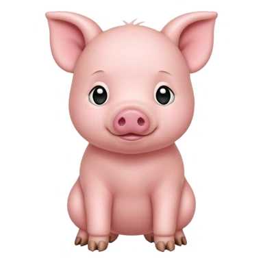 full body of baby pig sticker