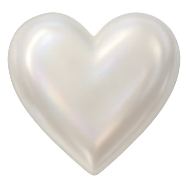 heart with a shimmering pearl finish sticker