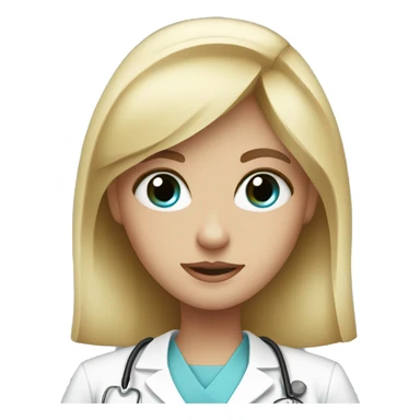 dirty blond, blue eye, nurse girl sticker