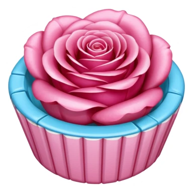 un bonbon rose rond dans un emballage sticker