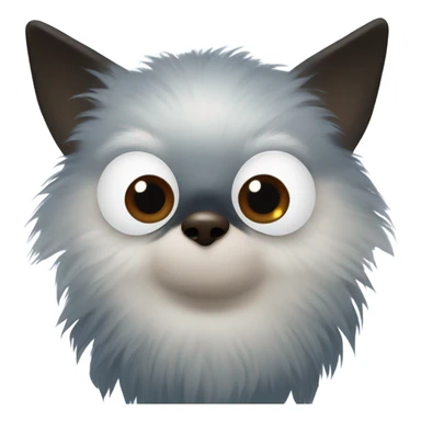 Blue dwarf Spitz blackbird with a blue eye a brown eye sticker