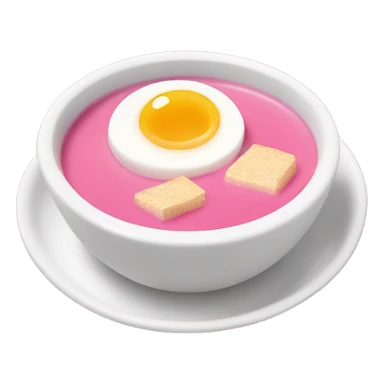 pink soup wit boiled egg  sticker