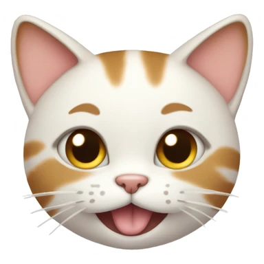 Cat with a blush happy face sticker