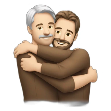 two hungarian man hug sticker