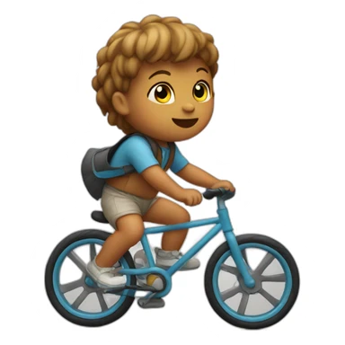 Baby riding bike sticker
