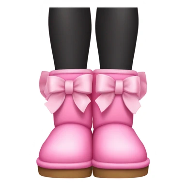 Pink uggs with a bow sticker