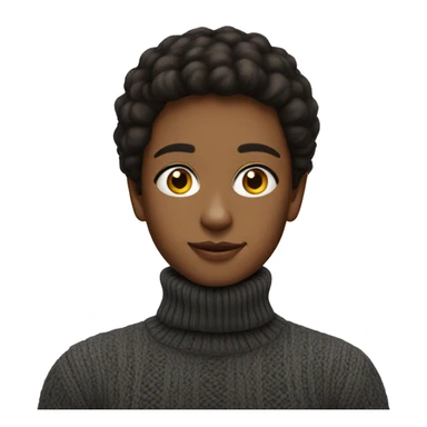 stylish gaze in turtleneck sweater sticker