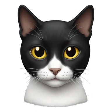 Black cat with white spotd sticker