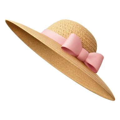 The straw hat must have a light pink bow on it. sticker
